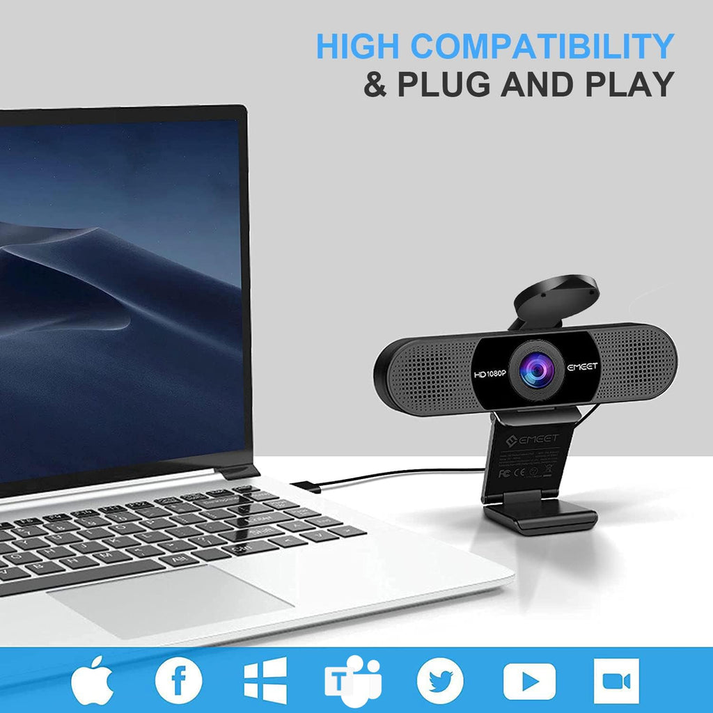EMEET S600 4K Webcam for Streaming - Sony 1/2.55'' Sensor, PDAF Autofocus, 1080P@60FPS, 2 Noise Reduction Mics, Built-in Privacy Cover, 73° FOV, Streaming Camera for Live Commerce/Gaming/Beauty