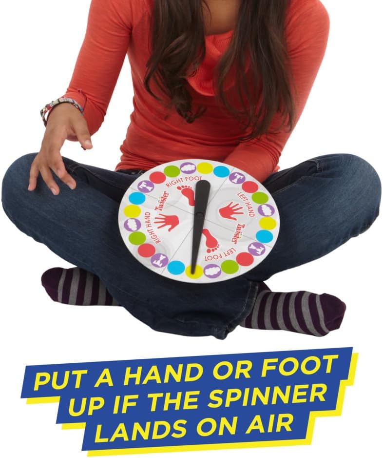 Hasbro Twister Party Classic Board Game for 2 or More Players,Indoor and Outdoor Game for Kids 6 and Up,Packaging May Vary