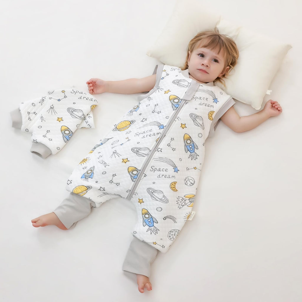 Baby Sleeping Bag with Feet, 2.0 Tog, Removable Sleeves 6-18 months