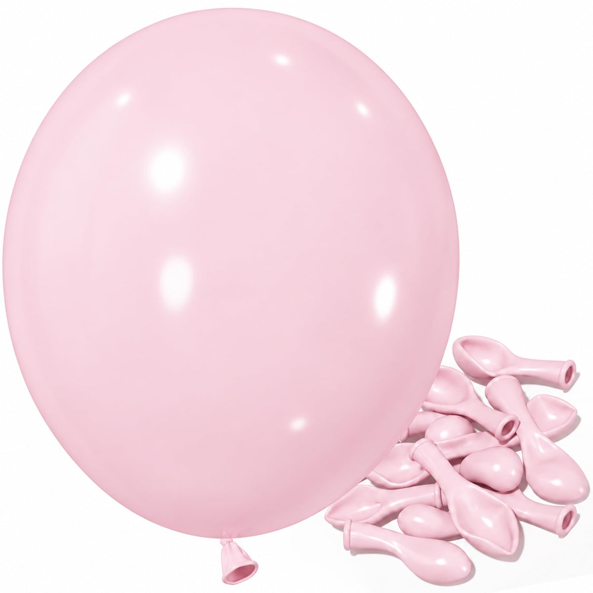 Jobkoo Dusty Pink Balloons, 12 Inch 50 Pcs Boho Blush Pink Latex Balloon