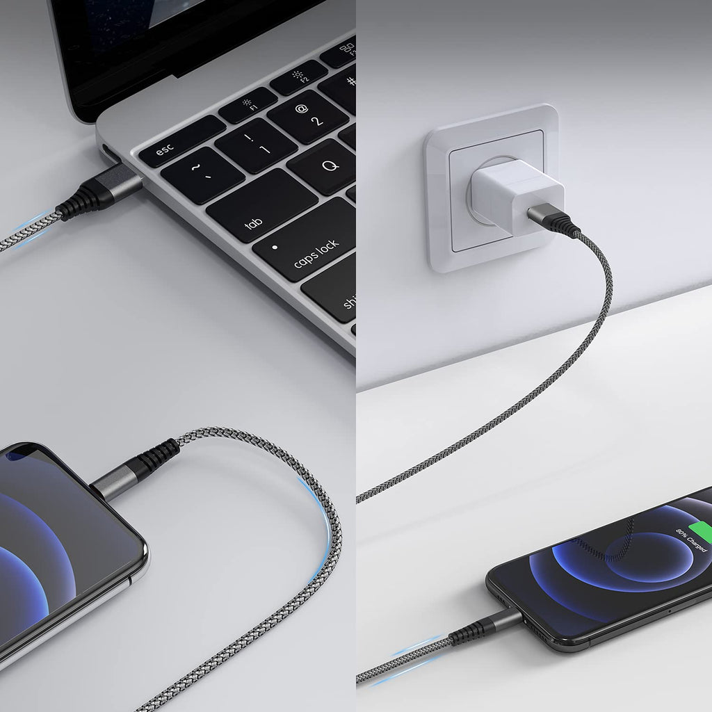 iPhone Charger Cable 3Pack 1M/3FT MFi Certified iPhone Charger Fast Charge