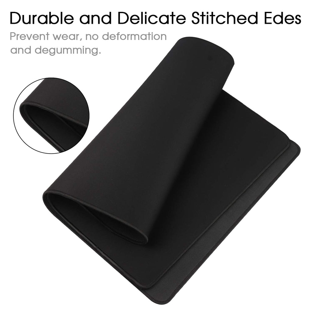 Gaming Mouse Mat Desk Office Mouse Pad Large Size 800x300x3mm Comfortable Mousepad with Smooth Cloth Surface, Improved Precision and Speed (80x30 Black)