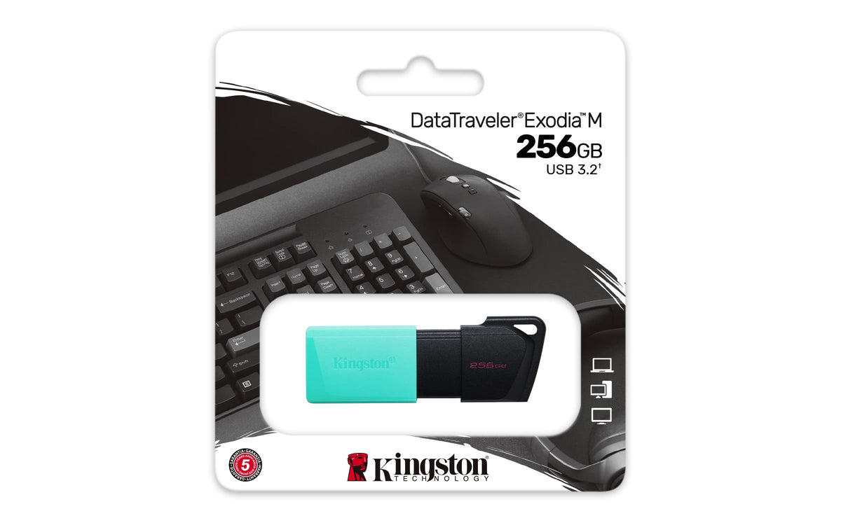 Kingston DataTraveler Exodia M USB 3.2 Gen 1 DTXM/128GB - with Moving Cap (Black + Red)