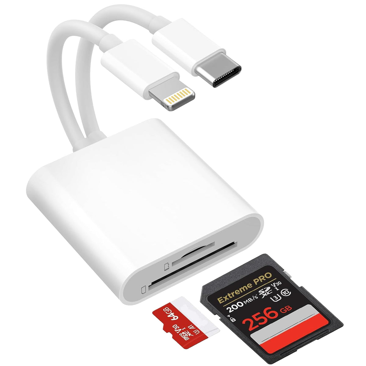 USB C SD Card Reader for iPhone 15 16 17, iPad Pro/mini/Air, MacBook Air/Pro, Samsung S25/S24,Type C Card Reader with Dual Slot Memory Card Reader Trail Camera Card Viewer USB C to SD Card OTG Adapter