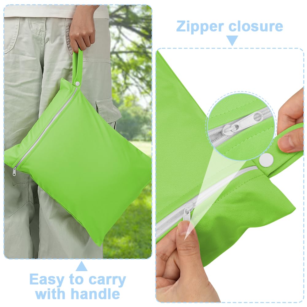 3PCS Wet Bags for Baby Items, Wet Swimsuits, Beach, Camping(Black)