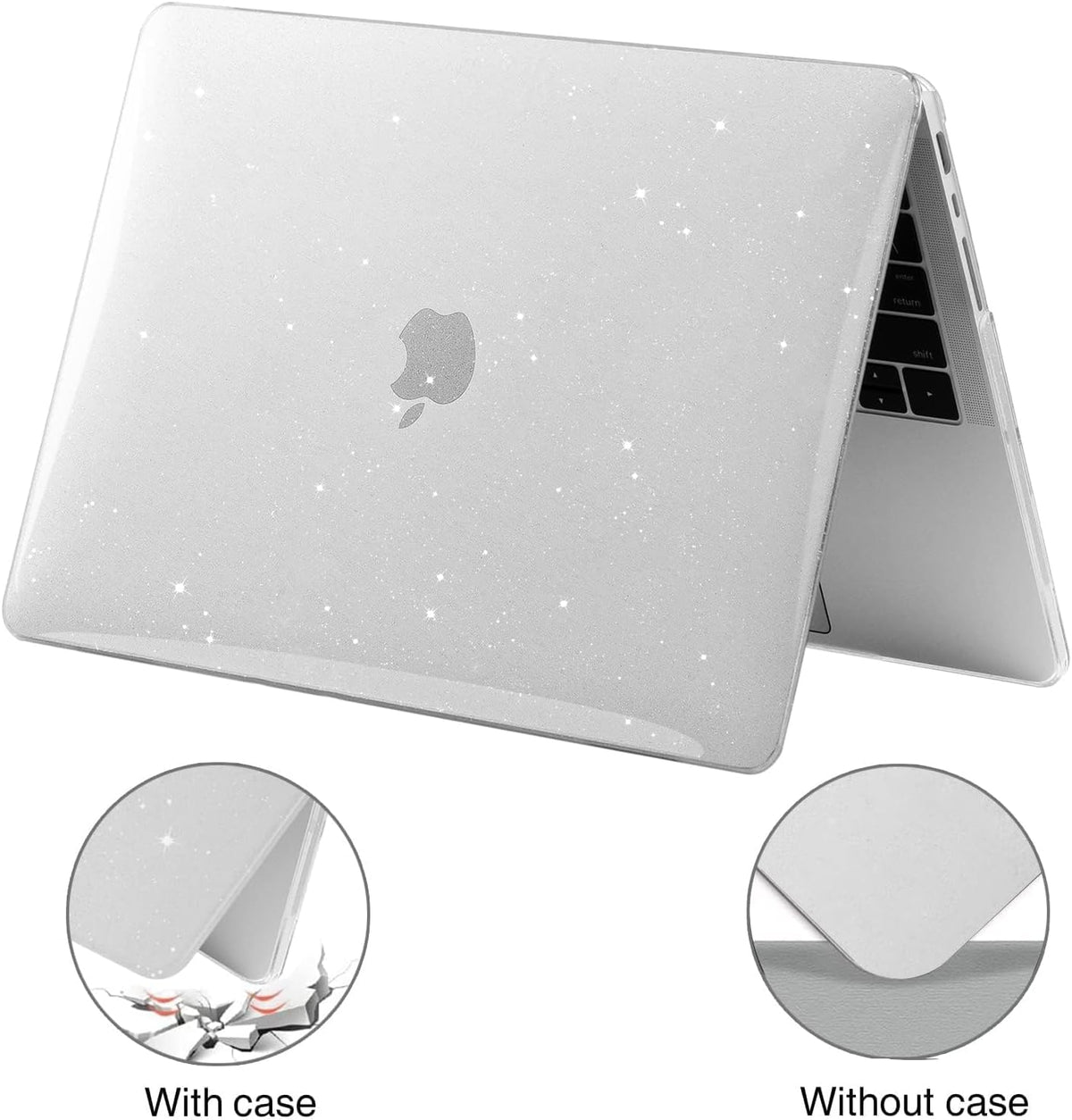 EooCoo for MacBook Neo Case 13 inch 2026 A3404 A18-Pro Crystal Pink