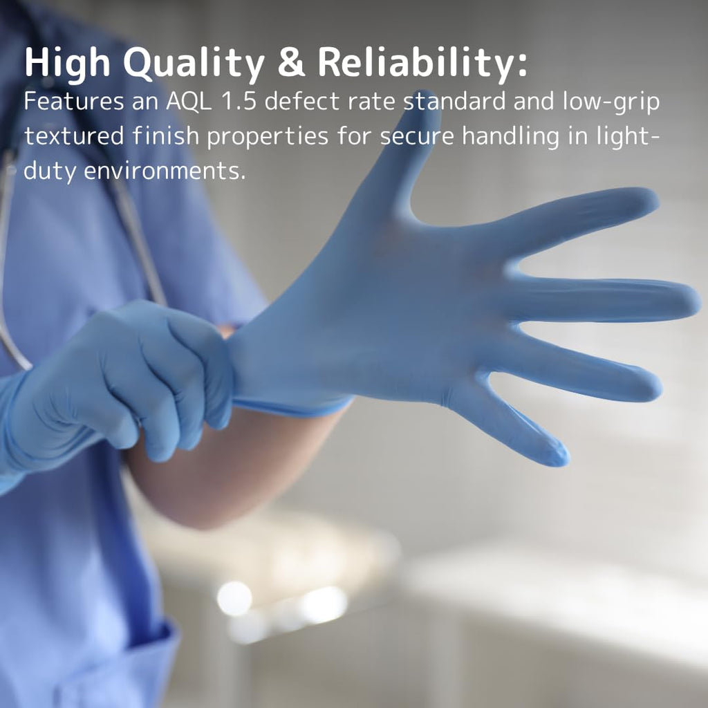 ABENA Pink Disposable Nitrile Gloves, Medium, Pack of 100