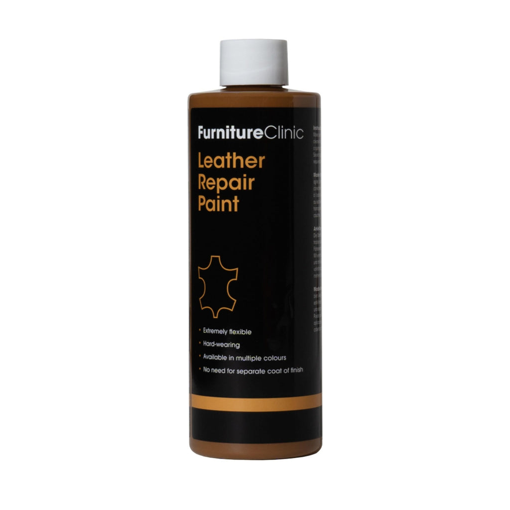Furniture Clinic Leather Repair Paint & Dye | Self Seal Colourant for Quick and Easy Leather Repair | Suitable for Sofas, Car Seat, Shoes, Handbag, and More - Dark Brown, 250ml