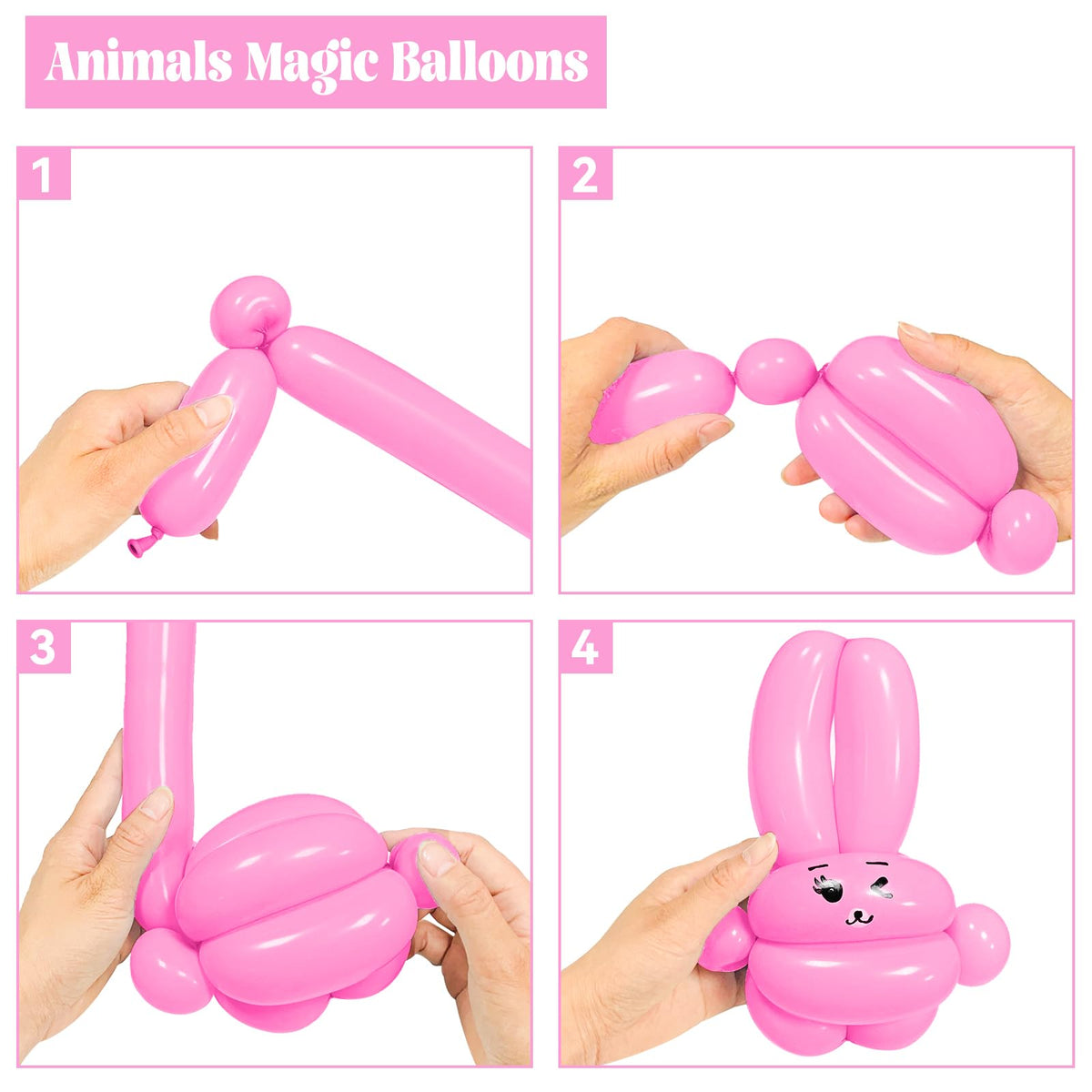 ASIYUHY 260 Balloons Clear Long Balloons 100 Pack Twisting Animal Balloon