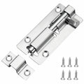 Door Lock Bolts 3"(75mm), 304 Stainless Steel Door Latch Slide Bolts Lock with Screws for Bathroom Bedroom Shed Garden Toilet, 3 Inch