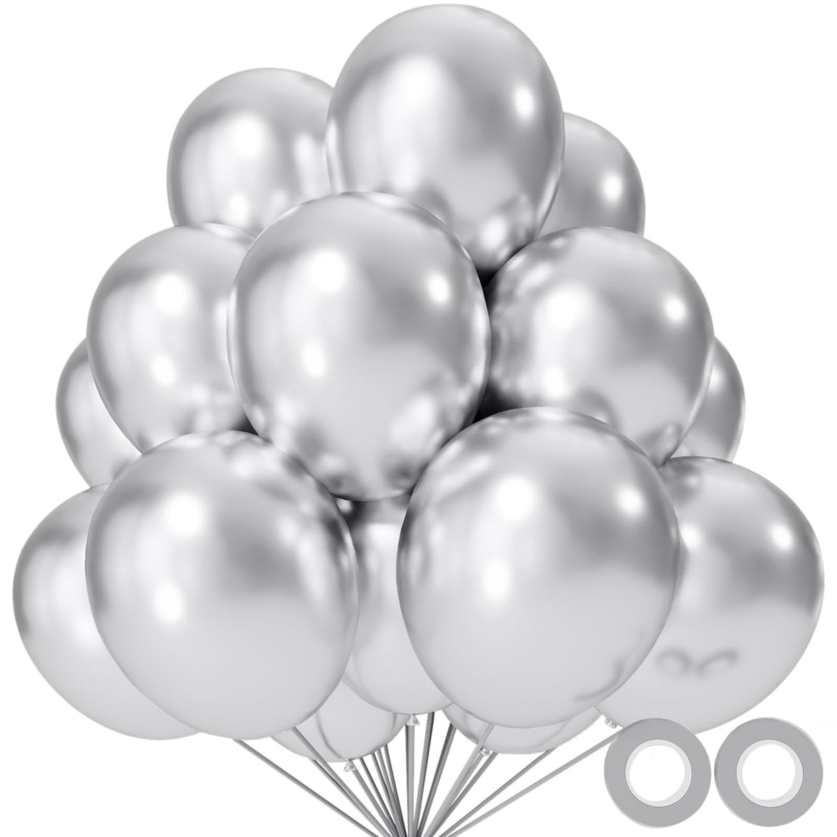 110pcs Black Balloon 12 inch, Black Latex Balloons for Birthday Party Baby Shower Wedding(with 2 Ribbons).