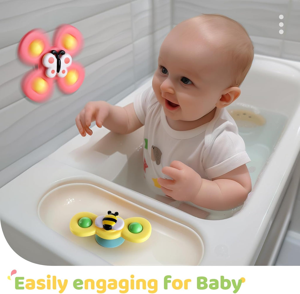 ALASOU Suction Cup Spinner Airplane Travel Toys for 1 Year Old Boy Girl