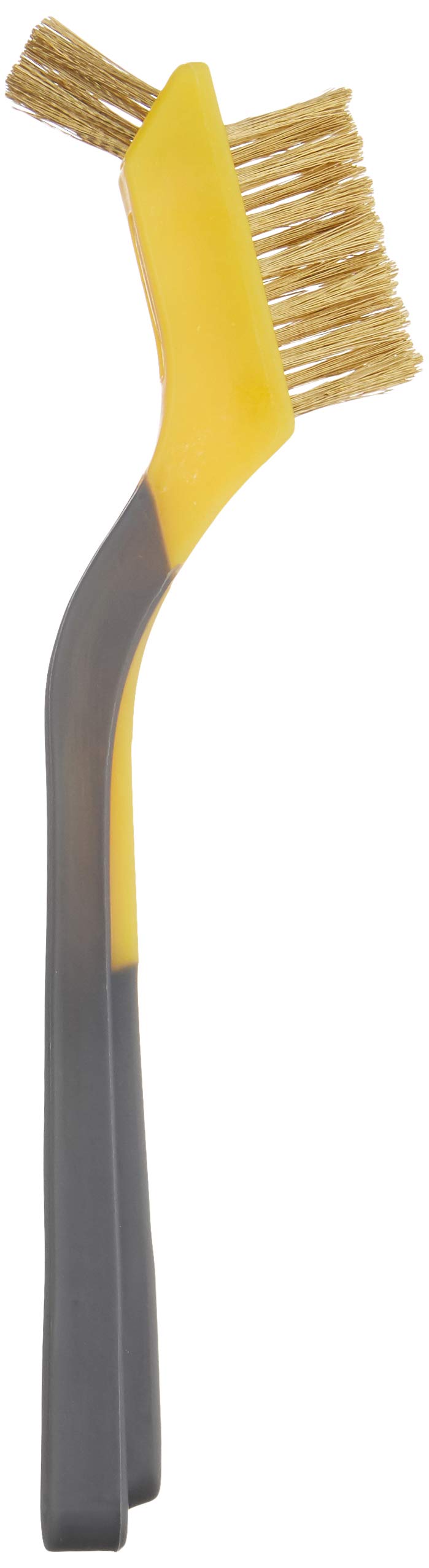 Amazon Basics Wire Brush for Rust Removal, Soft Grip, Black and Yellow