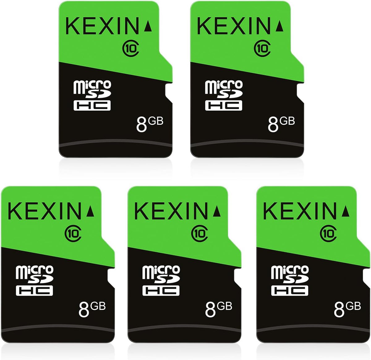 KEXIN Micro SD Card 8GB Pack of 5, MicroSDHC UHS-I Class 10, Mini SD Card, Memory Card for Smartphone, Tablet, Camera