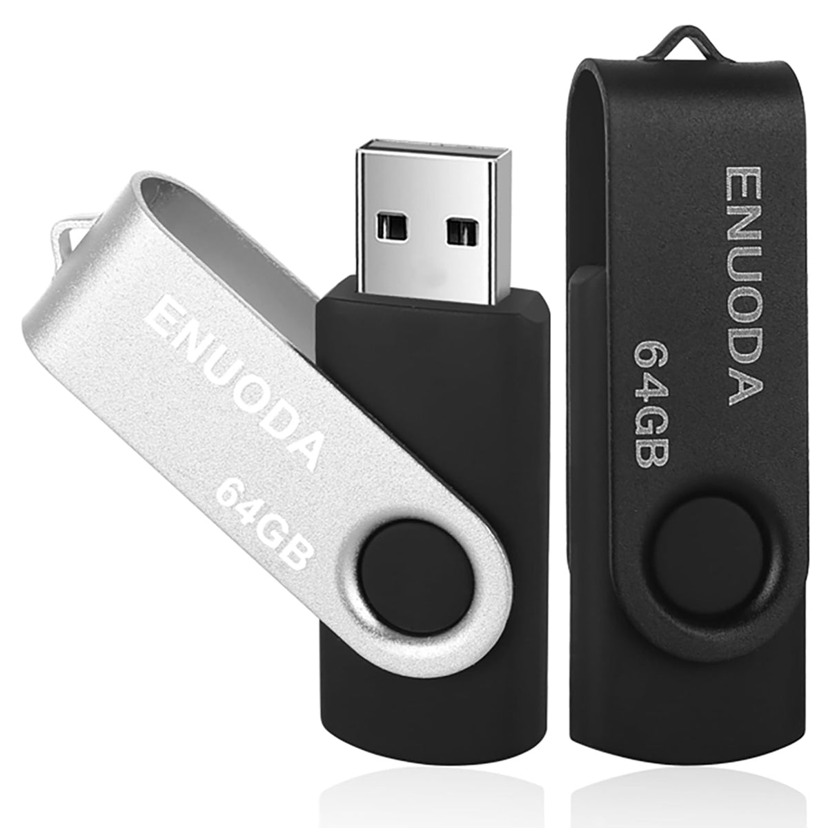 ENUODA Memory Stick 32GB USB 2.0 Flash Drives Swivel Design Pen Drive Fold Storage Thumb Drive with LED Light(Blue)