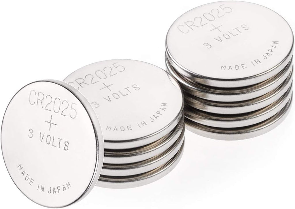 GP CR2025 3V Lithium Coin Cell Batteries – Pack of 10, Car Key Fob