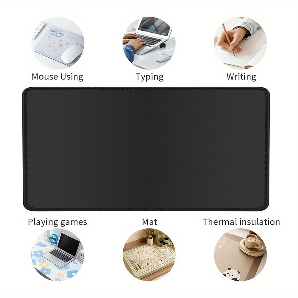 Rcege Large Gaming Mouse Pad Extended Desk Mat with Non Slip Stitched Edge