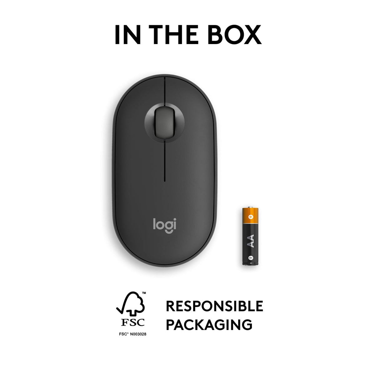 Logitech M350s Pebble 2 Bluetooth Wireless Mouse - Black