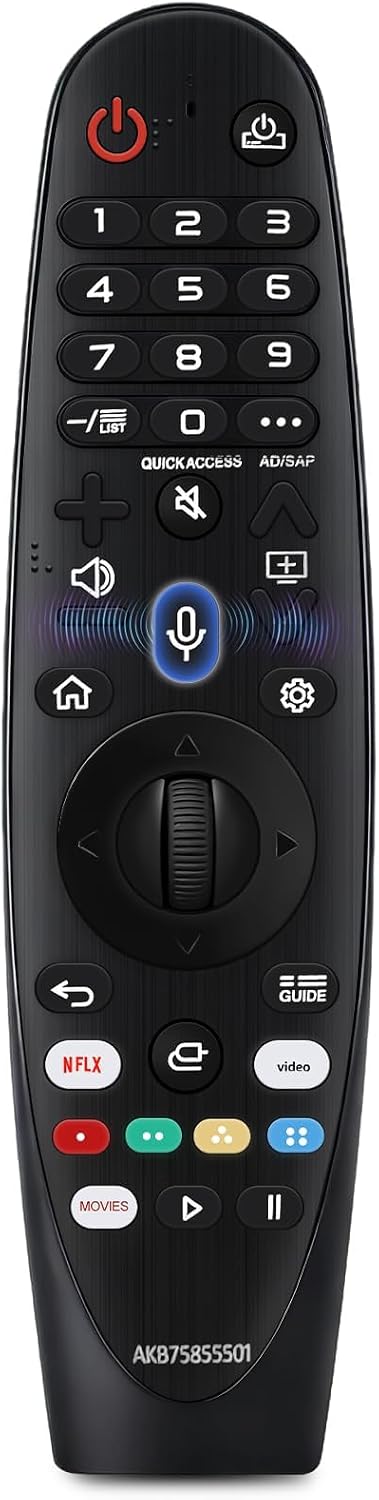 Magic Remote for LG-TV-Remote, Replacement for LG Smart TV Remote Control, AN-MR20GA Compatible Universal Remote Control with Voice, Pointer and Netflix/Prime Video Hotkeys
