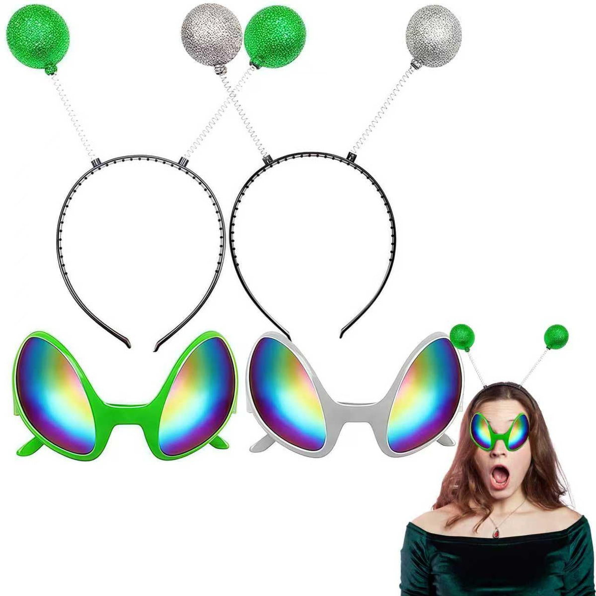 Green Three-eyed Alien Plush headband Alien Monster headband for Halloween Party Birthday, Christmas