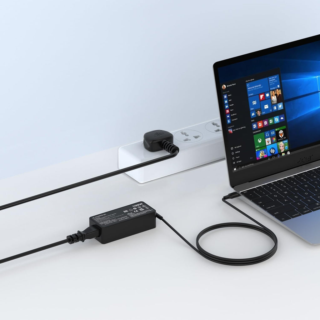 USB C Laptop Charger 45W Compatible with Acer HP Asus Lenovo Chromebook