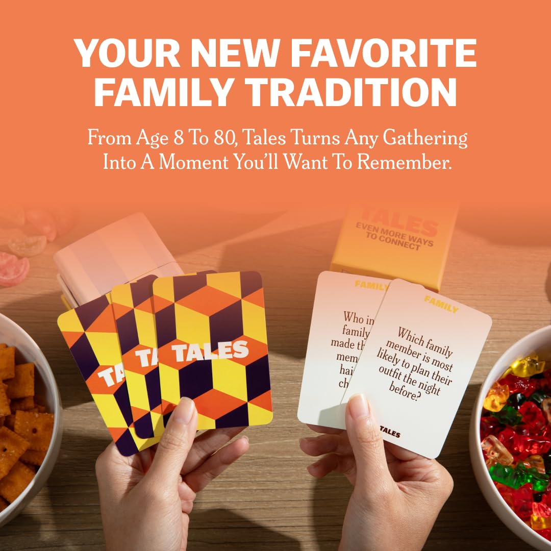 TALES 150 Conversation Cards, Family Edition, Create Meaningful Connections