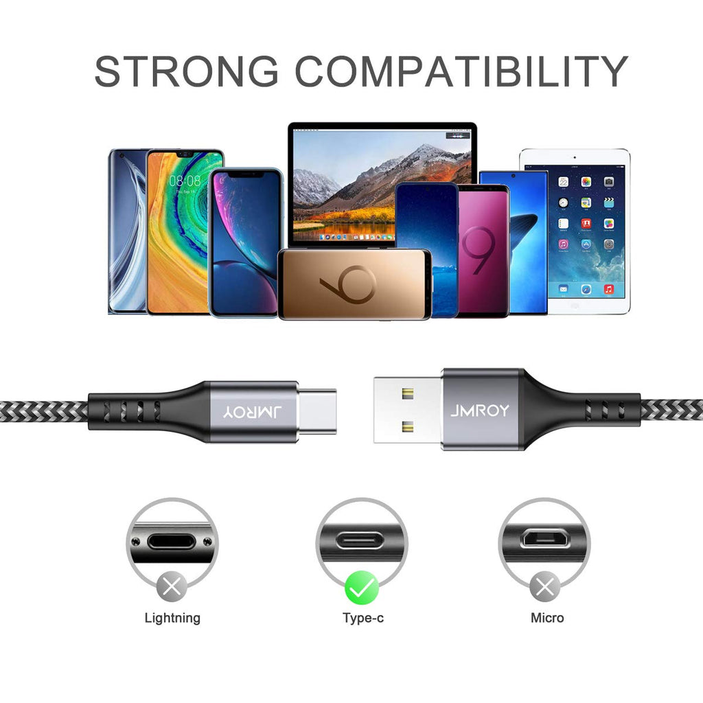 USB C CABLE 3M,Long Samsung Charger Cable Braided Compatible with Samsung Galaxy S20 Plus S21 S22 S23 S10 S9 S8, A20E A50 A51 A70 A71,PS5,Switch,Huawei P40,（Black）