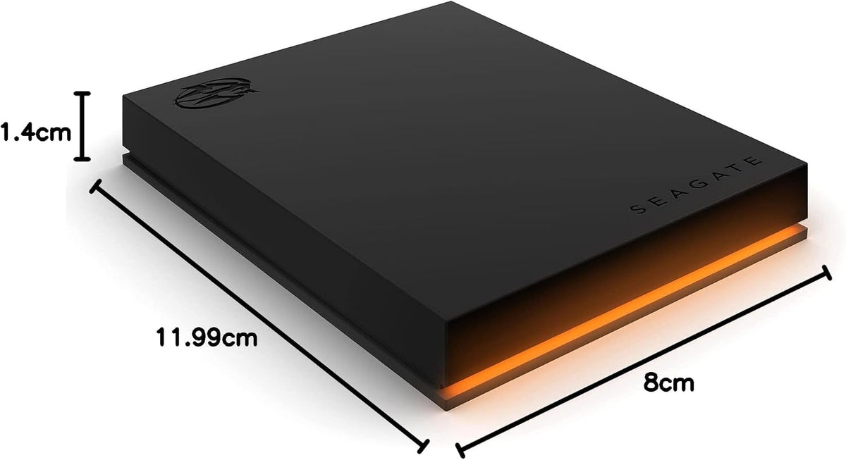 Seagate FireCuda Gaming Hard Drive 2TB, External Hard Drive HDD, USB 3/2, RGB LED lighting, Data Rescue Services (STKL2000400)