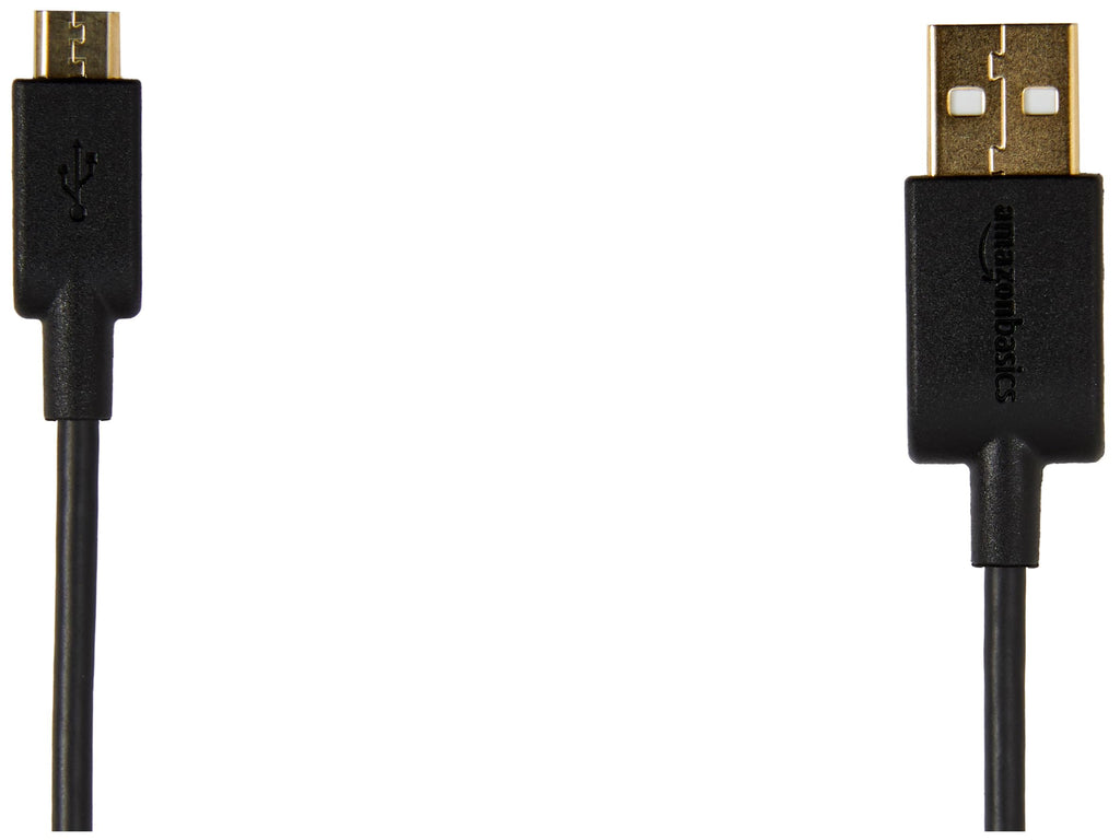Amazon Basics 5-Pack Micro USB Cable, USB 2.0, 3 m, Black
