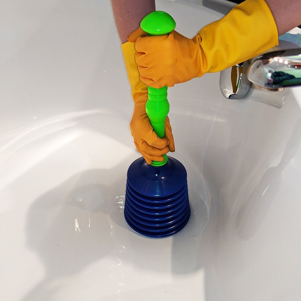 Luigi's Mini Sink Plunger for Unblocking Drains in Bathroom Kitchen Sink Bath and Shower - Small Powerful Commercial Style Plumbers Plunger - Bellow Plunger Sink Unblocker