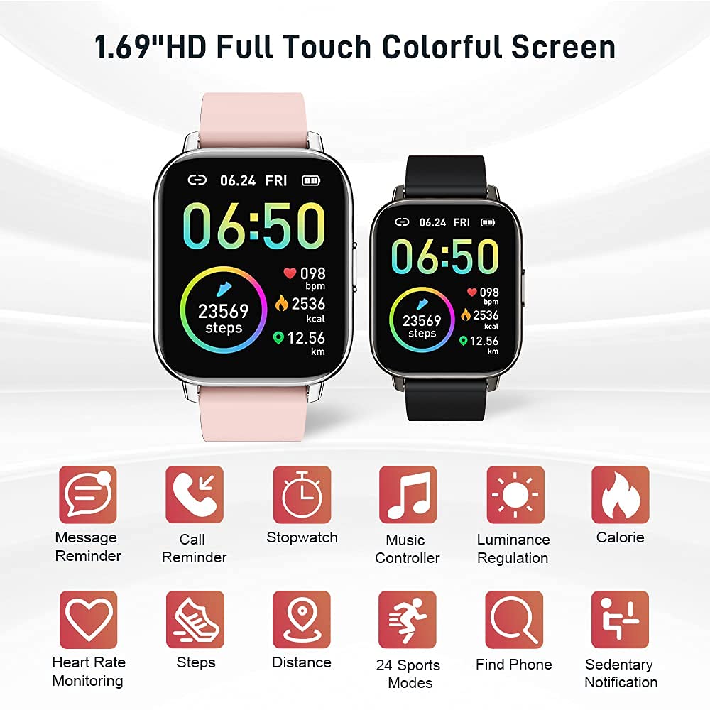 Motast Smart Watch, Fitness Tracker 1.69'' HD for Men Women,