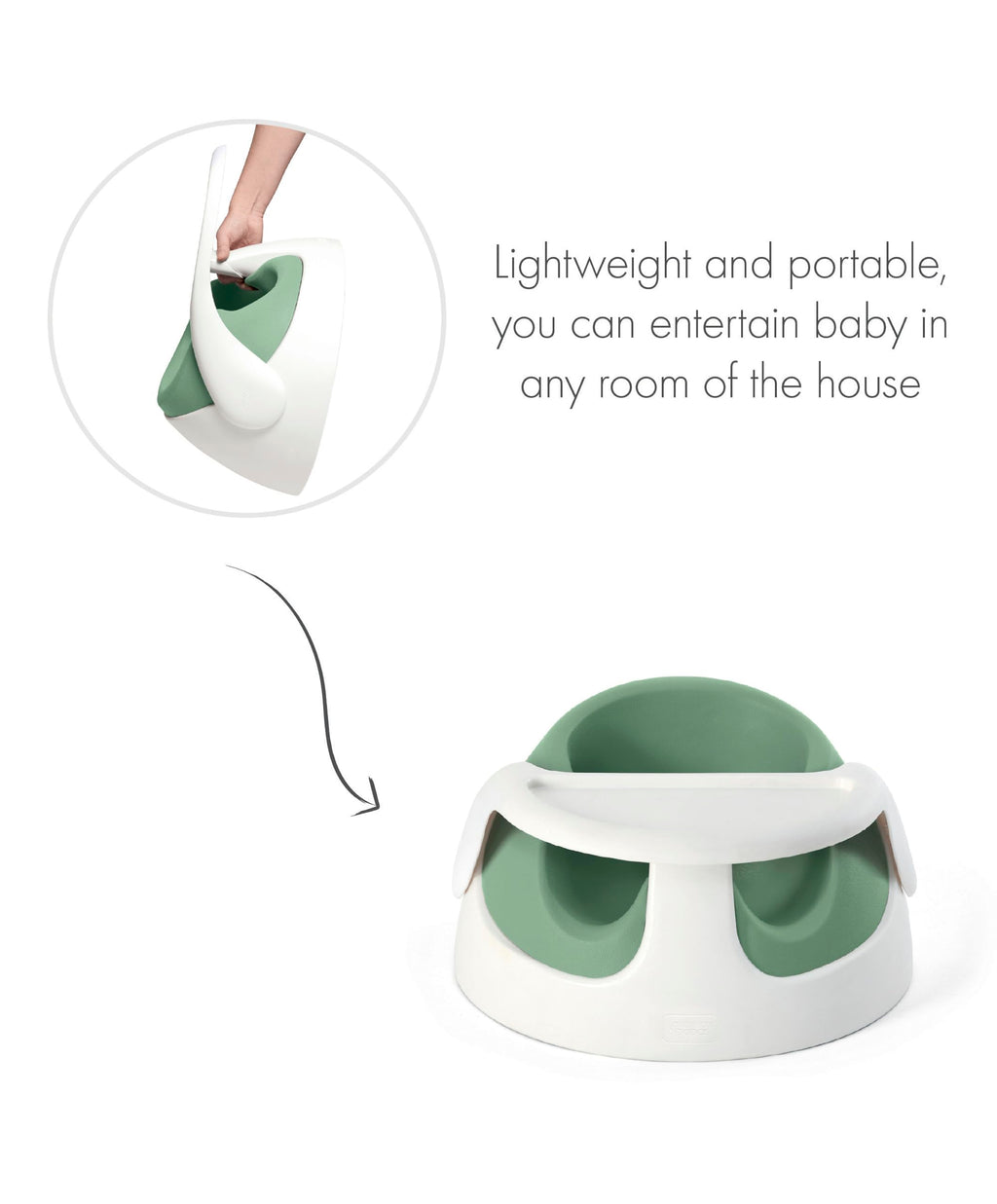 Mamas & Papas Baby Snug Floor Seat and Activity Tray - Clay