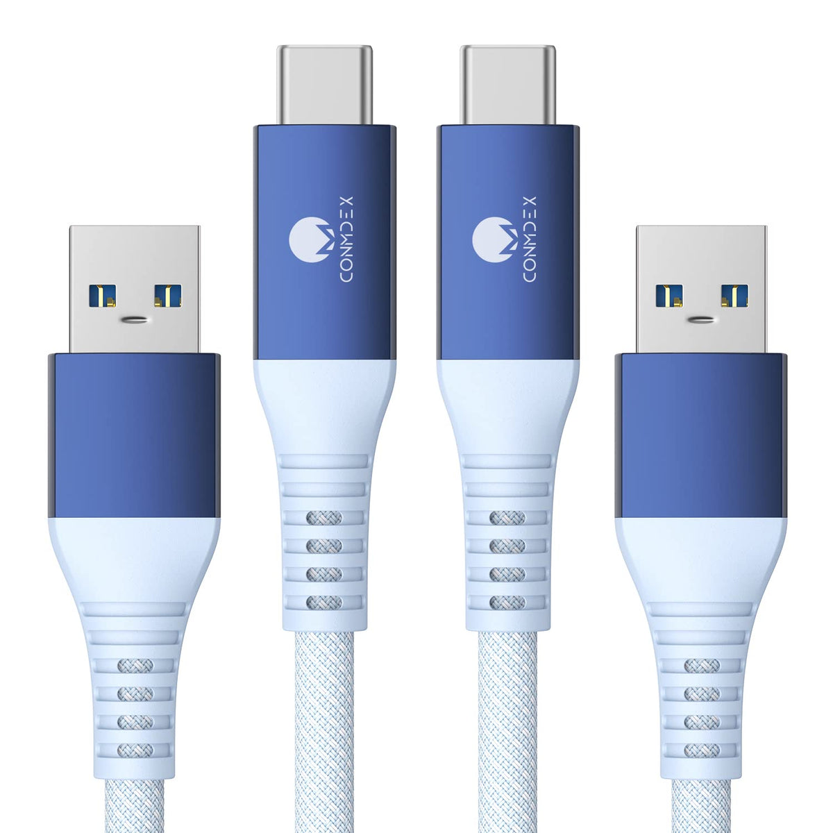 CONMDEX [Upgrade 2Pack USB C Cable UP to 10Gbps USB C 3.1 Gen2 USB A Android Auto Cable 3A Fast Charging Sync Data Transfer Cord for Samsung Galaxy S24/S23/S22/S21 Note 20/10/9/8 Tab S9 Pixel 9-1M