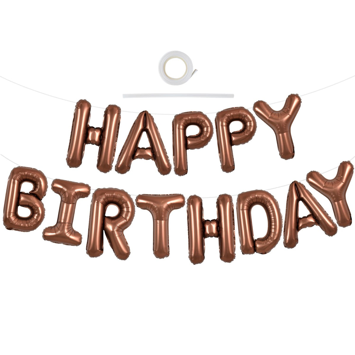 TONIFUL 16 Inch Black Happy Birthday Balloons Banner Decorations for Men