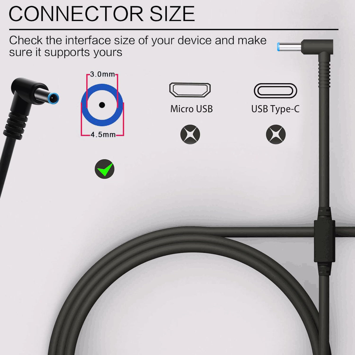 65W USB C Laptop Charger Compatible with HP Lenovo Dell Asus Samsung Acer Google Chromebook Charger Fast Charging Type C Power Adapter