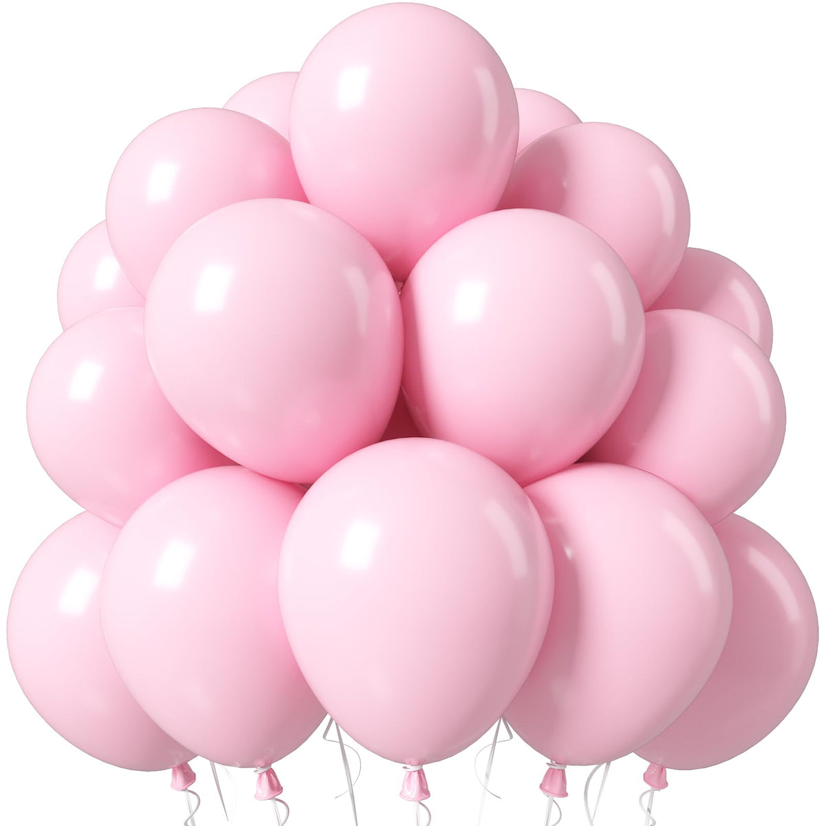 Jobkoo Dusty Pink Balloons, 12 Inch 50 Pcs Boho Blush Pink Latex Balloon