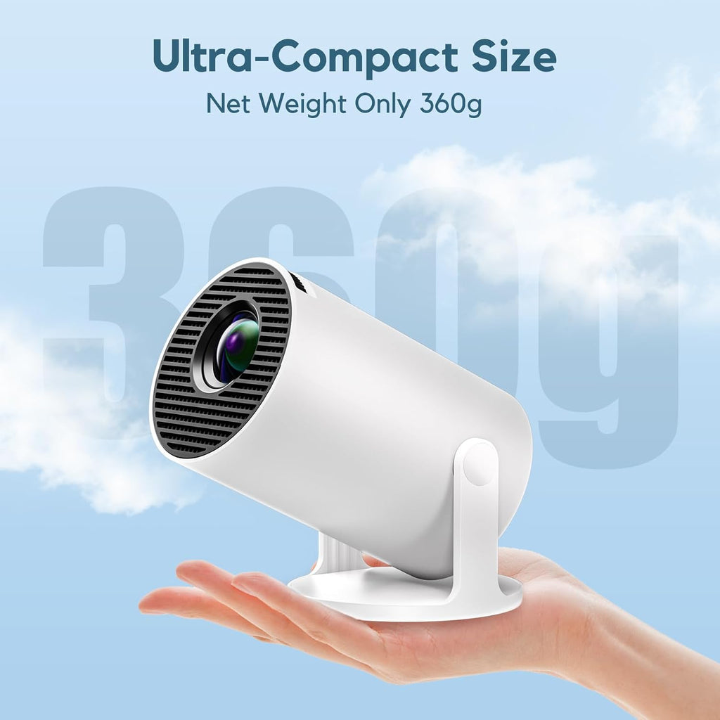 AKIYO O2 Projector Built-in Apps, 1080P Support Auto Keystone WiFi6, 18000L