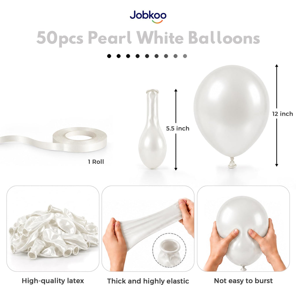 Jobkoo Dusty Pink Balloons, 12 Inch 50 Pcs Boho Blush Pink Latex Balloon