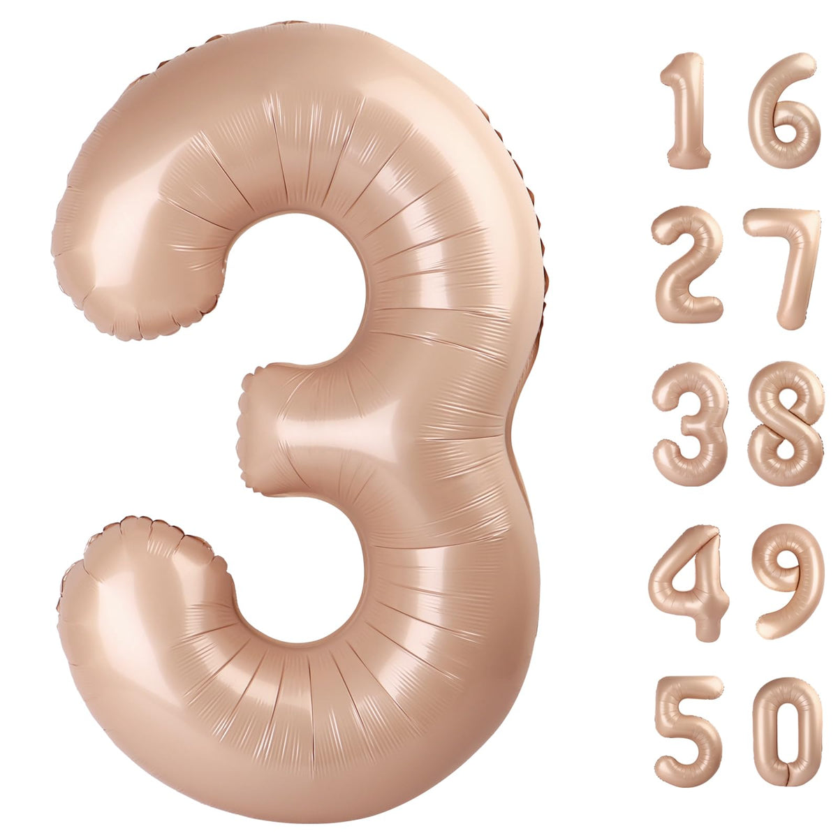 40 Inch Green Number 3 Balloons Foil Digital Helium Number Balloons