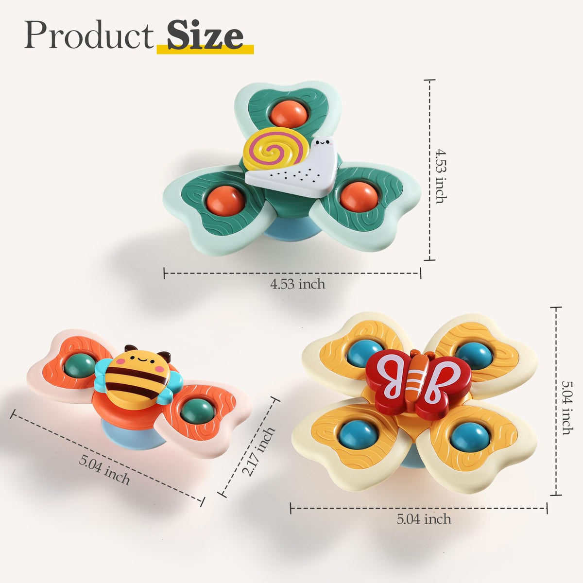 ALASOU Suction Cup Spinner Airplane Travel Toys for 1 Year Old Boy Girl
