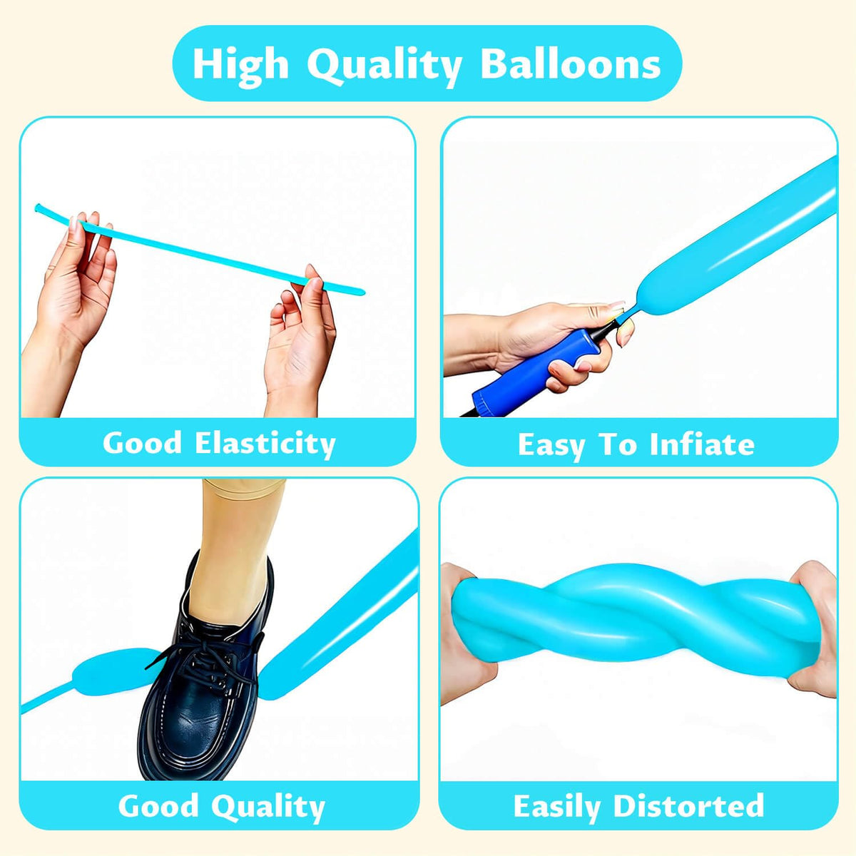 260 Black Long Balloons for Balloon Garland Thickening Skinny Latex Twisting Animals Modeling Christmas Birthday Wedding Party Festival Decorations 100pcs