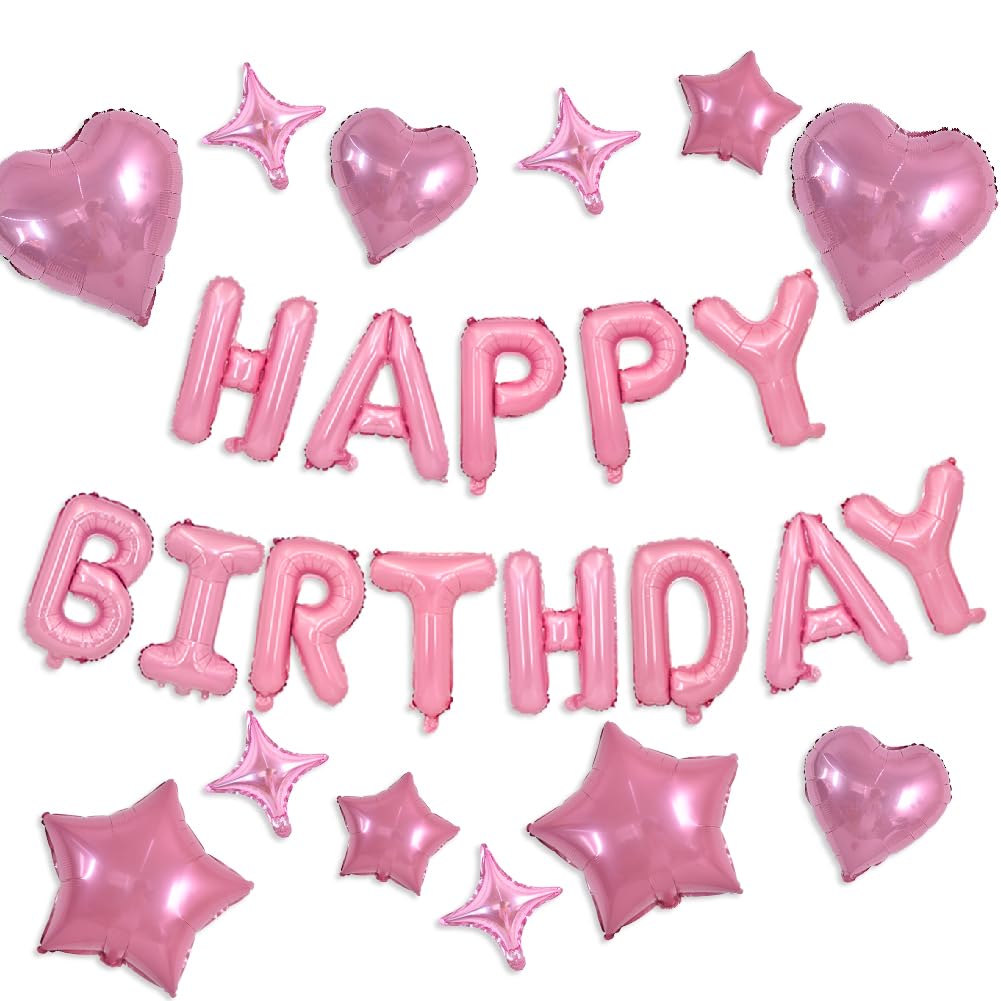 TONIFUL 16 Inch Black Happy Birthday Balloons Banner Decorations for Men