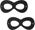 AIMIKE Superhero Mask, Black Felt Eye Mask, Halloween Dress Up, Adjustable Eyemask w/Elastic Rope