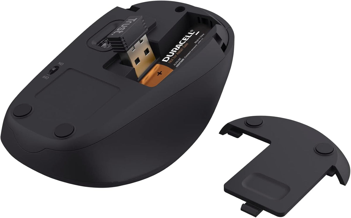 Trust Silent Wireless Mouse, Battery Included, 800-1600 DPI