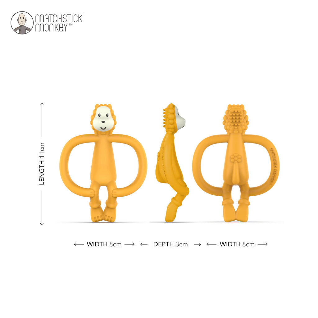 Matchstick Monkey, Antimicrobial Silicone Teether & Gel Applicator, Easy To Grip, BPA Free, 3 Months Old+, 11 cm, Gigi Giraffe, Pack of 1