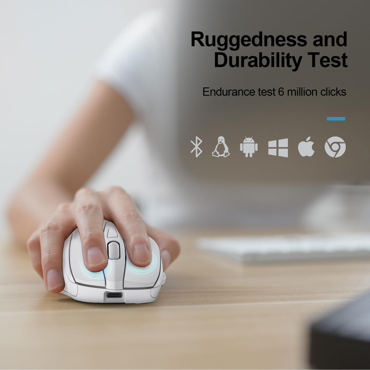 TECKNET Bluetooth Mouse, Wireless Mouse Rechargeable