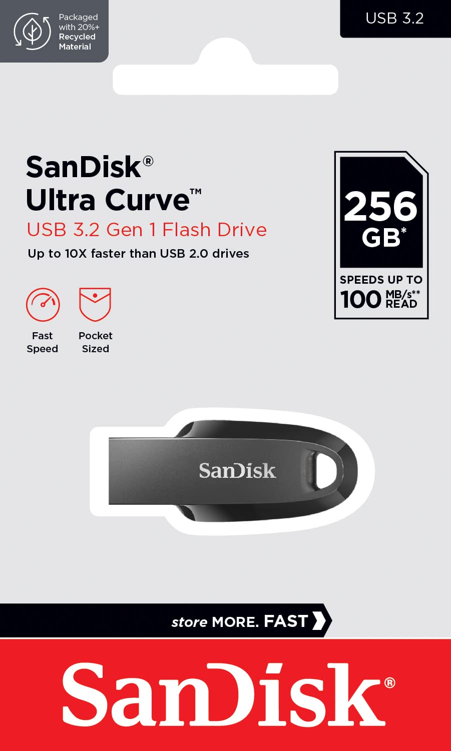 SANDISK Cruzer Blade 64GB, USB-A Flash Drive, Black