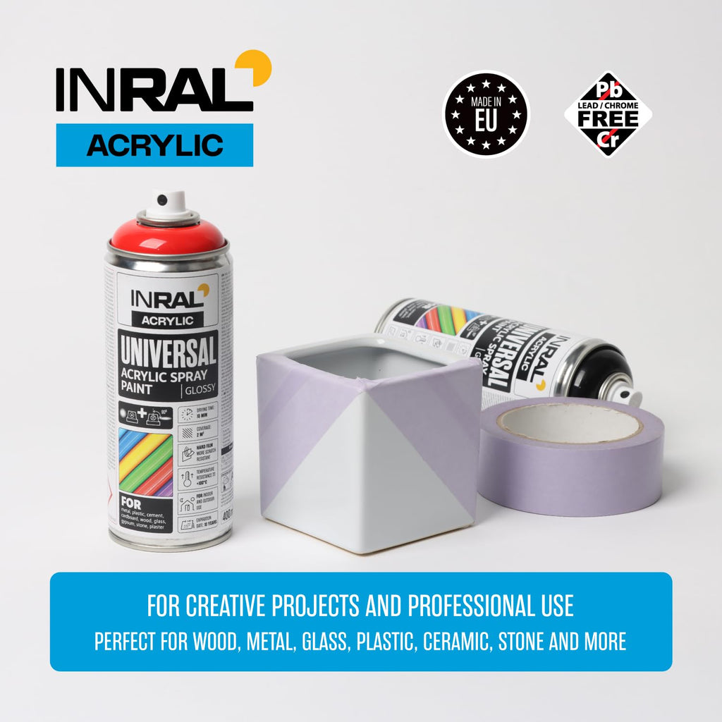 Acrylic Spray Paint Jet Black Matt RAL9005 [400ml] – Universal Spray for Metal, Plastic, Wood & Stone – High-Coverage, UV & Rain Resistant – Indoor & Outdoor Use