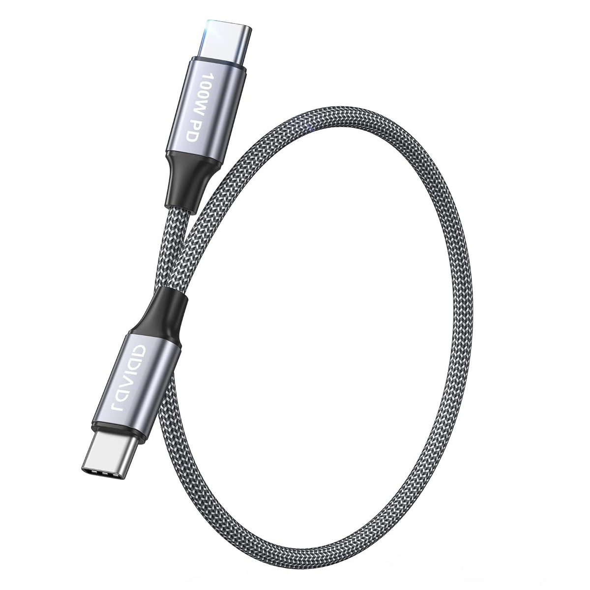 RAVIAD USB C to USB C Charger Cable 0.15M 100W 5A Fast Charging Cable