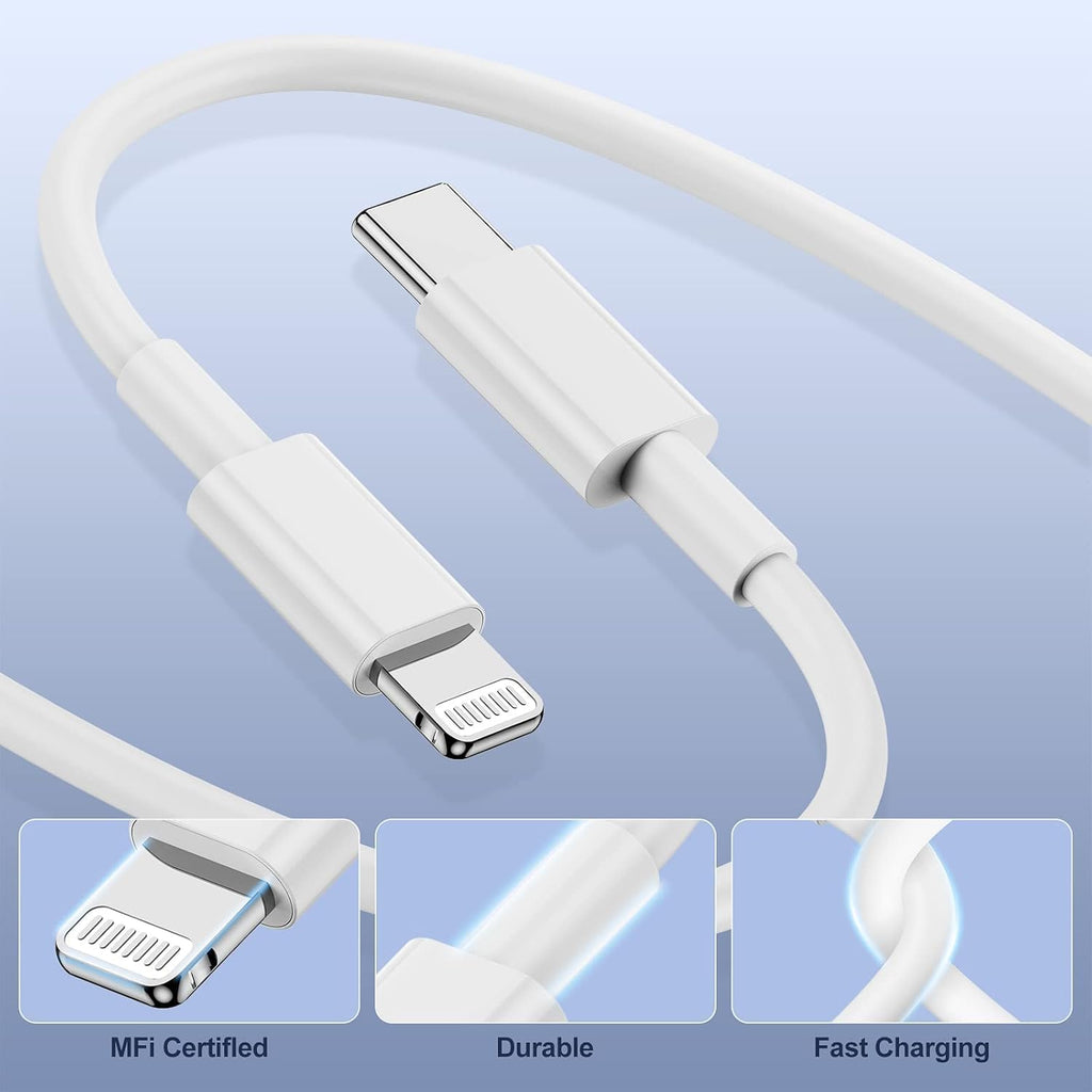 iPad Charger,USB C to Lightning Fast Charging Cable and Plug Charge for Apple Pro 9.7 10.5 12.9 inch 2nd Generation/Air 3rd/Mini 4 5th Gen/i Pad 5th 6th 7th 8th 9th 10.2"(2017-2021)/iPhone 14 13 12 11